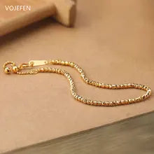 18K Gold Charm Bracelet for Women - Certified Fine Jewelry, Bohemia Style