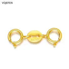 VOJEFEN AU750 18K Gold Dual-Side Buckle for Jewelry Accessories