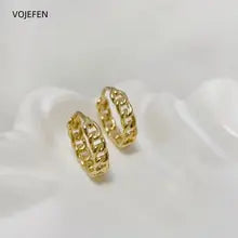 18K Gold Hoops Earrings for Women - Dainty Luxury Circle Jewelry