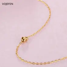 18K Gold Heart Bridal Jewelry Set for Women - Earrings, Necklace, Bracelet