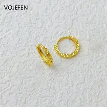 18K Gold Small Hoop Earrings for Women - Luxury Hypoallergenic Jewelry