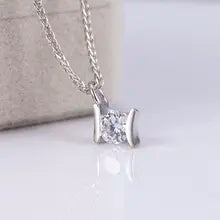 18K Lab Diamond Pendant Necklace for Women - Messi Jewelry MSN-629