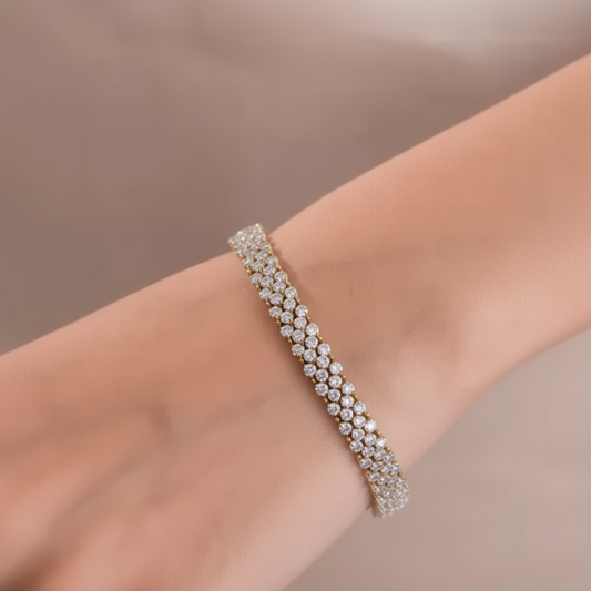 3.56CTW Lab-Grown Diamond Tennis Bracelet in 14K Gold